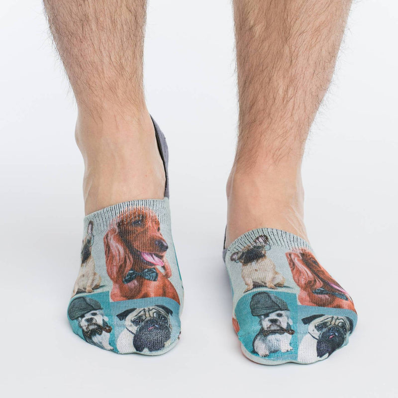 Men's Dashing Dogs No Show Socks