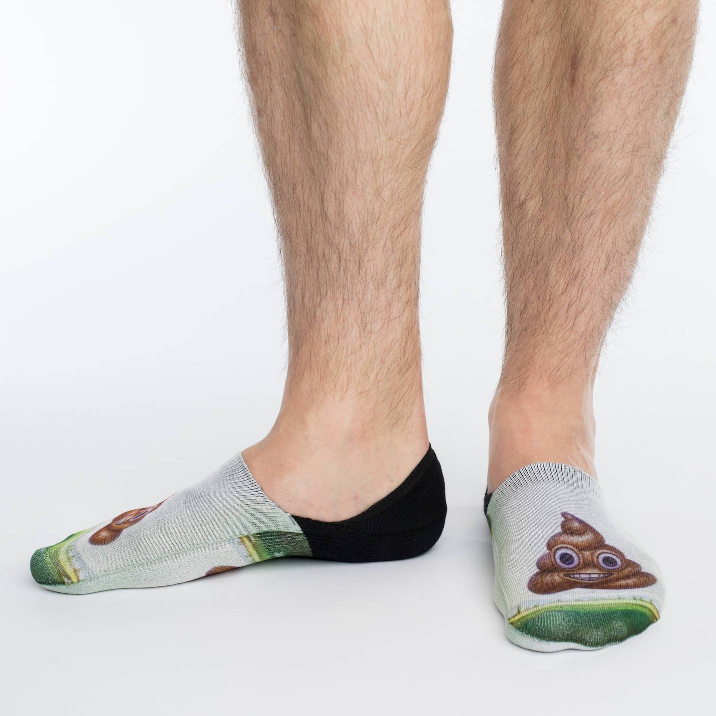Men s Piles Of Poop No Show Socks Good Luck Sock