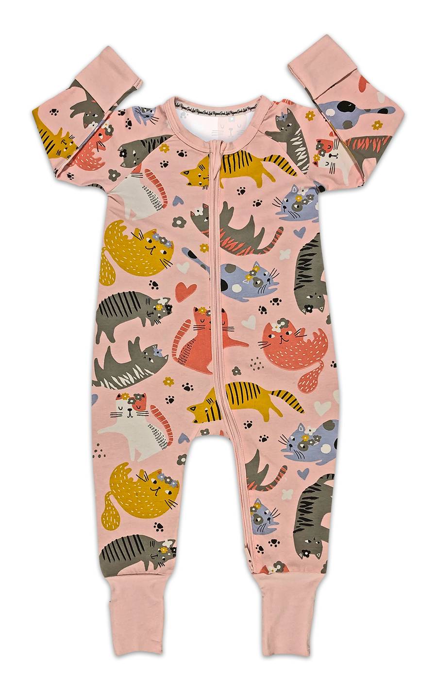 Kitty Cats Baby Pajamas Good Luck Sock