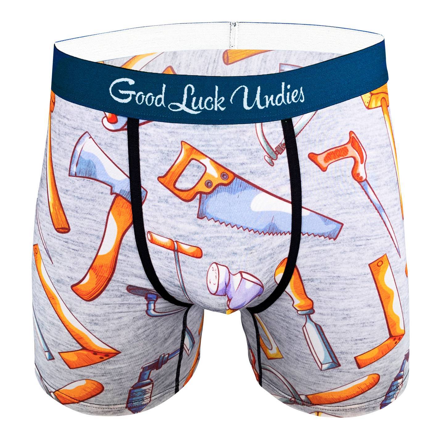 Good Luck Undies Cheese Boxer Brief Food Underwear No Chafe Anti Roll Band  LG