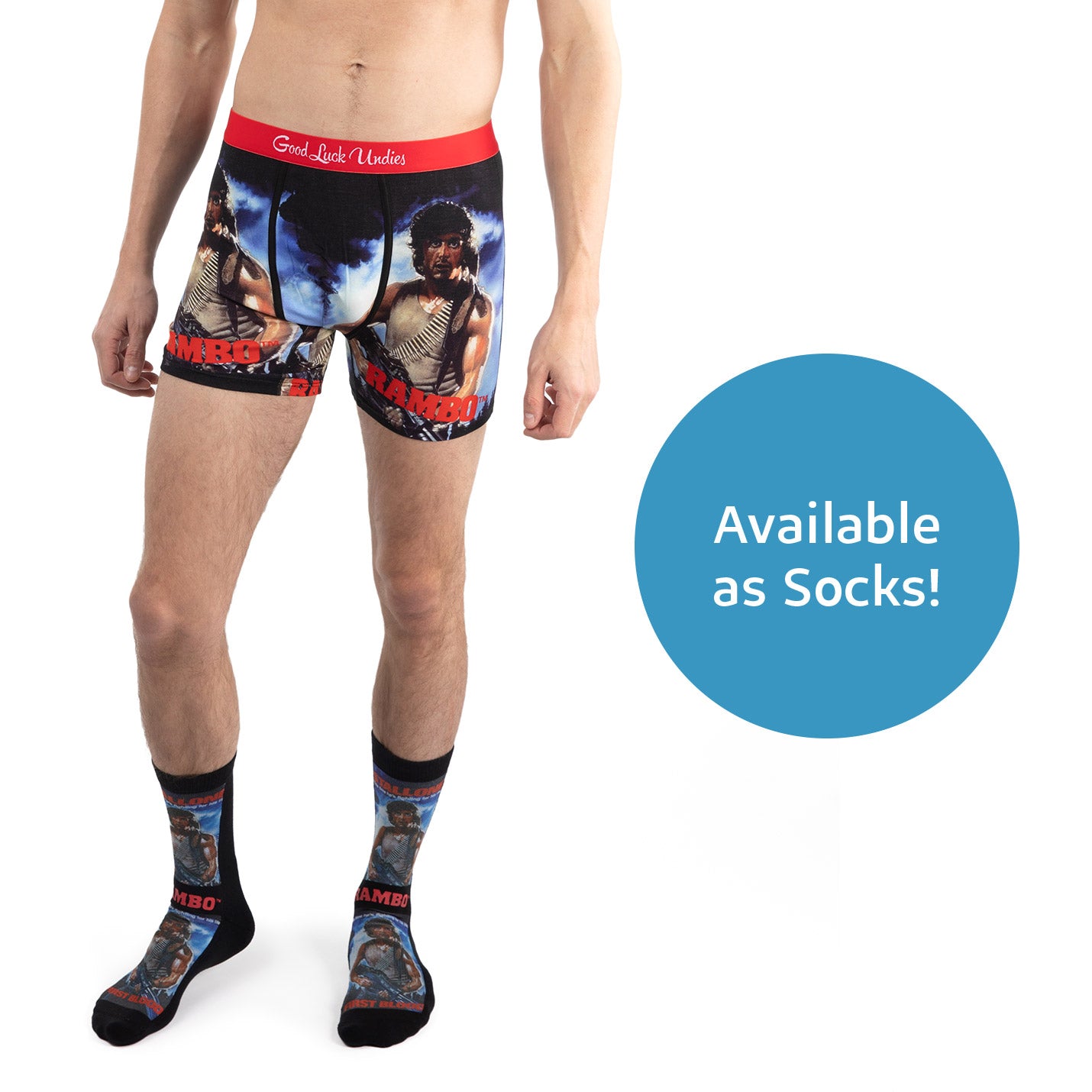 Men s Rambo First Blood Underwear Good Luck Sock