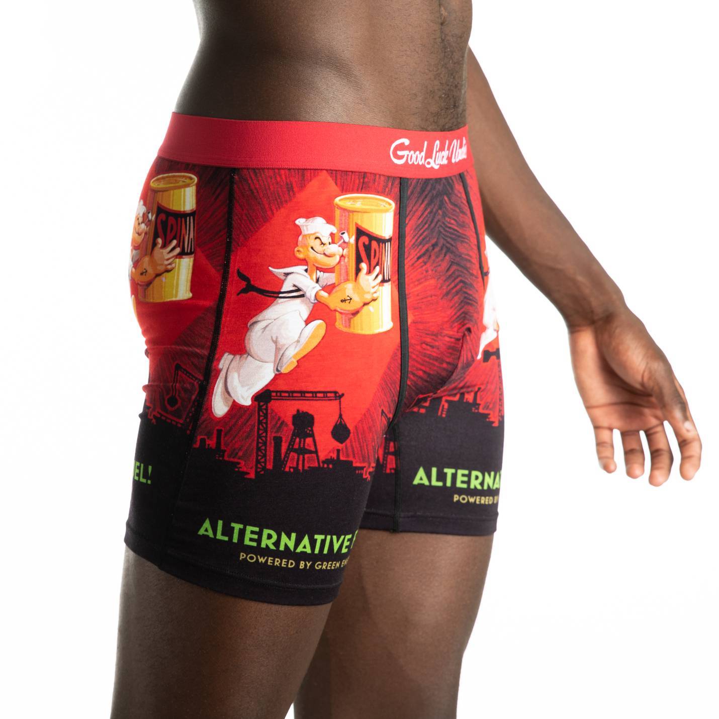 Men s Popeye Alternative Fuel Underwear Good Luck Sock