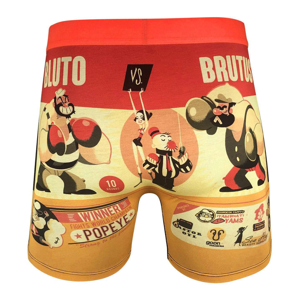 Men's Popeye, Bluto vs. Brutus Underwear – Good Luck Sock