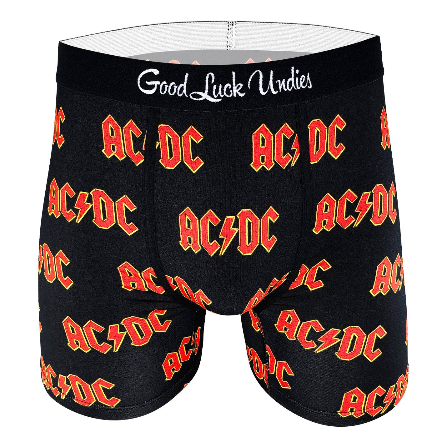 Men s AC DC Logo Underwear Good Luck Sock